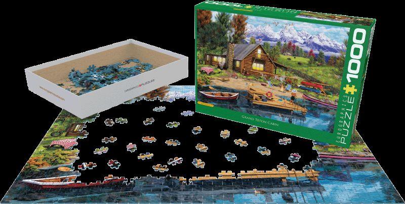 Explore Grand Teton Cabin Jigsaw Puzzle - Eurographics - Beautiful Scenery, 1000-Pcs - Toys Winner
