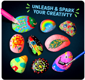 Kids Rock Painting Kit - Glow in The Dark - Arts & Crafts Easter Gifts - Ages 4-12 - Toys Winner