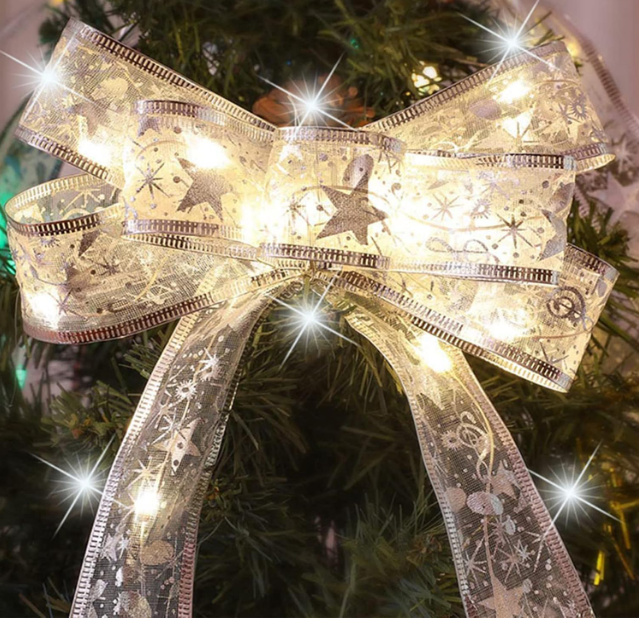 Christmas Tree Ribbon Fairy Lights – 19ft/6m 60 LED Shining Ribbon String Lights - Toys Winner