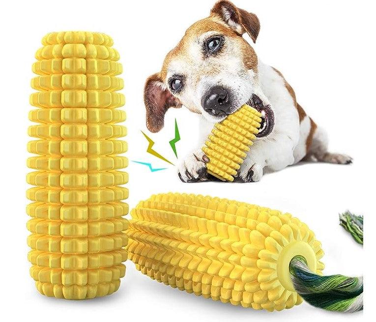 chew dog toy, dog toy, corn dog chew toy