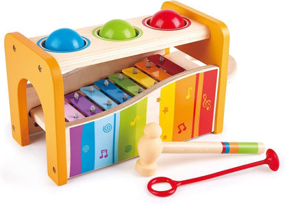 Hape Pound & Tap Bench with Slide Out Xylophone - E0305, toys winner