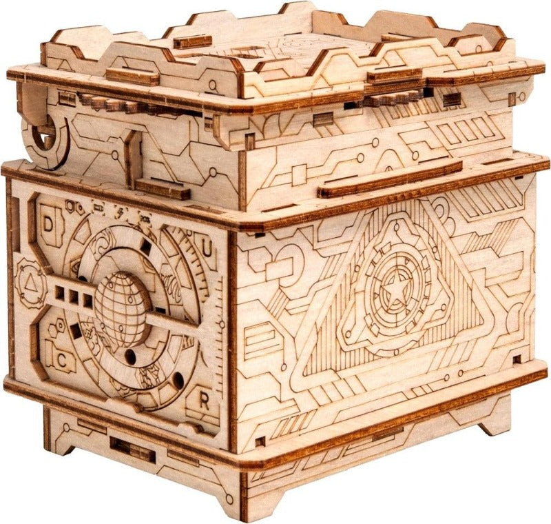 orbital box, puzzle box, ESC WELT, wooden box