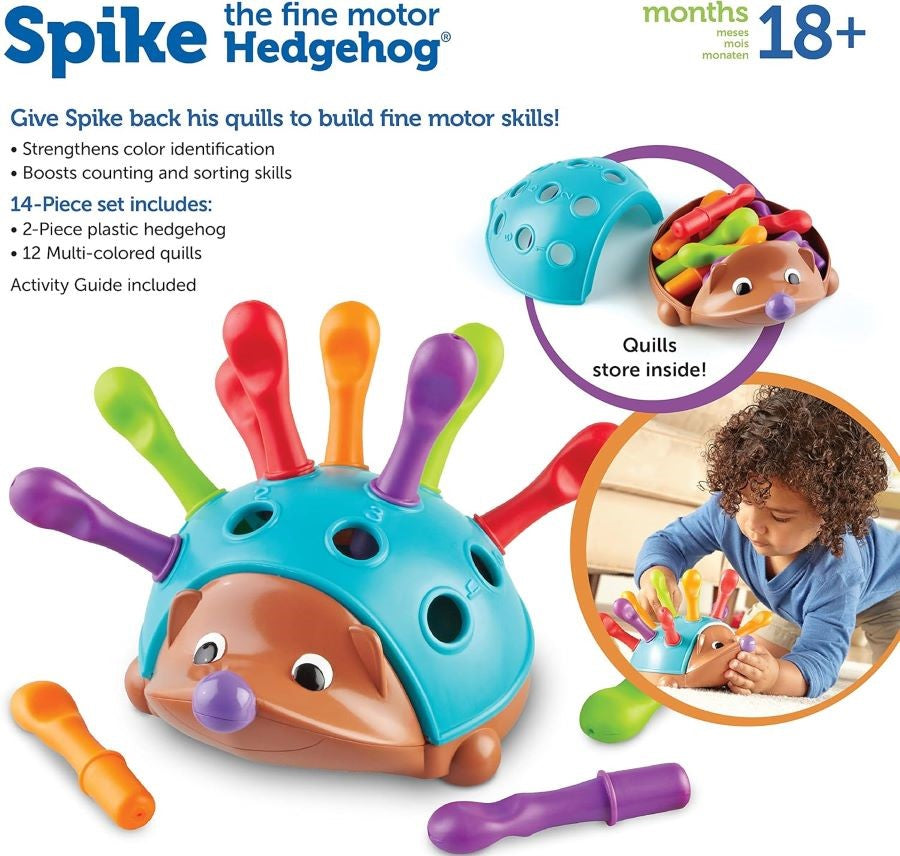 Discover developmental fun with Spike The Fine Motor Hedgehog – Educational Toys for Toddlers, Ages 18 months+. Enhance fine motor skills, color recognition, and cognitive abilities with this inclusive and engaging toy from Learning Resources. Order now for a world of educational play