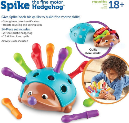 Discover developmental fun with Spike The Fine Motor Hedgehog – Educational Toys for Toddlers, Ages 18 months+. Enhance fine motor skills, color recognition, and cognitive abilities with this inclusive and engaging toy from Learning Resources. Order now for a world of educational play