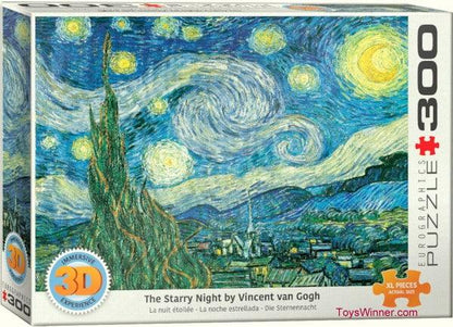 Starry Night 3D Lenticular Puzzle - 300 Pieces 1, eurographics, puzzle