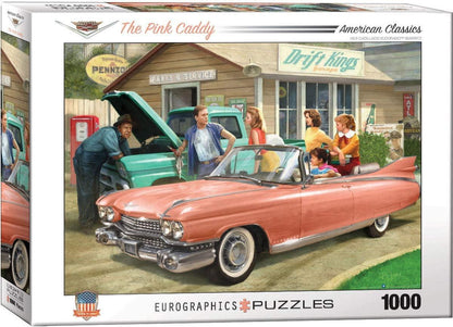 Pink caddy puzzle, eurographics, puzzle, 1000 pieces