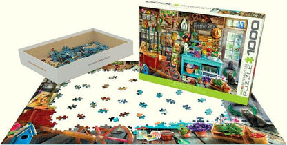 Potting shed puzzle, eurographics, puzzle