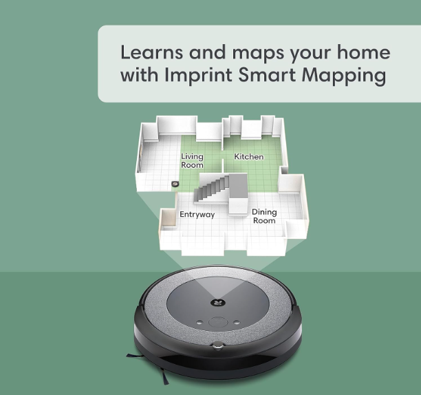 iRobot® Roomba Combo™ i5 Robot Vacuum and Mop cleaning a hardwood floor, showcasing its dual functionality of vacuuming and mopping simultaneously