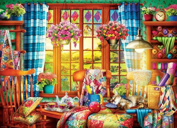 quilting craft room puzzle 1000 pieces, eurographics