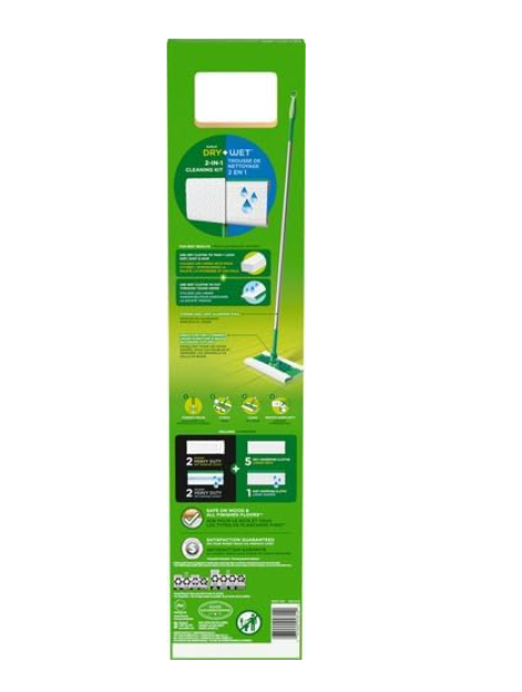 Swiffer Sweeper 2-in-1, Dry and Wet Multi Surface Floor Cleaner Starter Kit