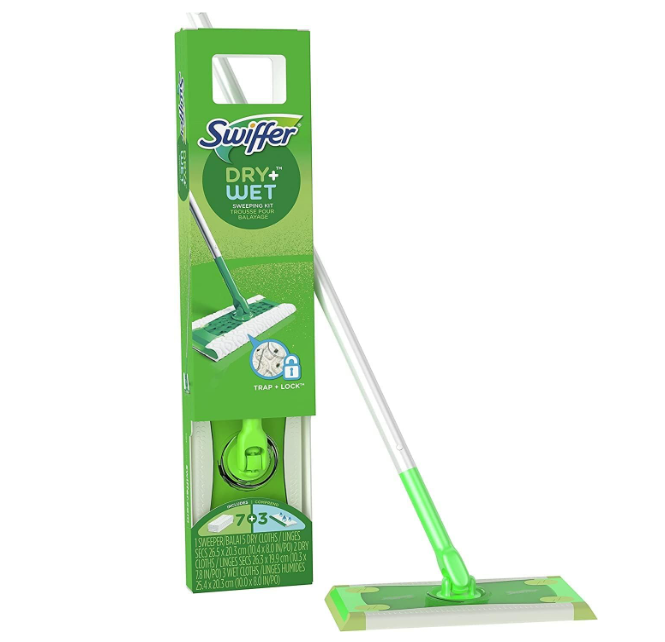 Swiffer Sweeper 2-in-1, Dry and Wet Multi Surface Floor Cleaner Starter Kit