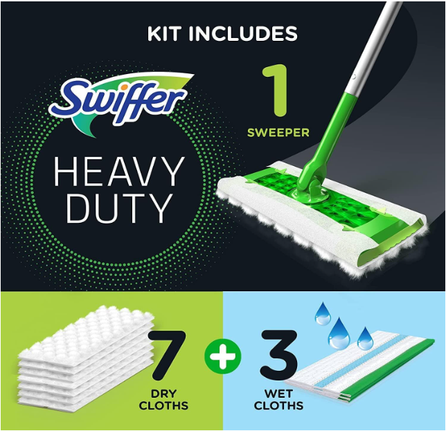 Swiffer Sweeper starter kit with dry and wet cloths